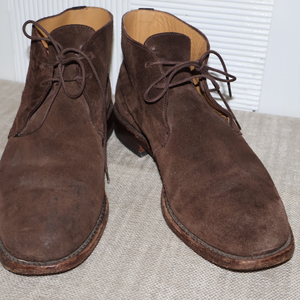 R.M. Williams Boots Mens Size US 9.5M/8.5G Brown Suede Chukka Lined Round Toe
